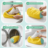 Le sac de lavage Lumeabag en 4 etapes